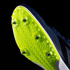 Кроссовки для легкой атлетики Spikes средней дистанции AT MID темно-синие KALENJI, темно-синий/неоновый желтый лайм/черный