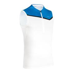 Беговая рубашка без рукавов майка Trail Zipp мужская синяя EVADICT, тихоокеанский синий/яичная скорлупа