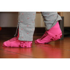 Детские нескользящие спортивные носки цвета фуксии для дома и школы R-EVENGE, фуксия