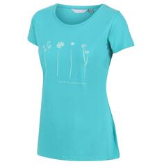Женская футболка для фитнеса Breezed II - бледно-зеленая REGATTA, бирюзовый/бирюзово-голубой