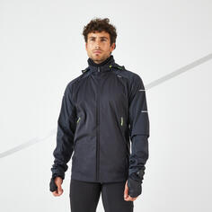 Куртка Kiprun Warm Men&apos;s Running Windproof Water-repellent, черный/серый
