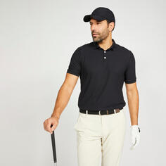 Мужская футболка-поло для гольфа - WW500 черная INESIS, черный