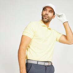 Мужская футболка-поло для гольфа - WW500 желтая INESIS, пастельный желтый
