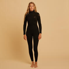 Женский гидрокостюм для серфинга с молнией на груди 4/3 мм OLAIAN, черный