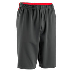 Женские/мужские футбольные шорты до колена - Viralto красный/серый KIPSTA, угольно-серый/огненно-красный