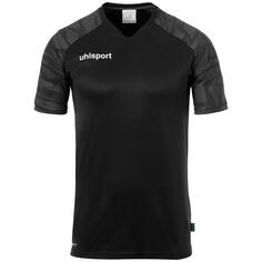 Тренировочная футболка GOAL 25 JERSEY SHORT SLEEVE UHLSPORT, черный/черный/серый антрацит