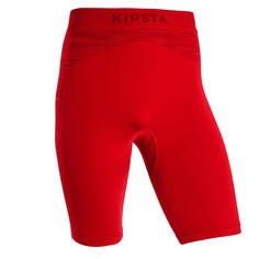 Функциональные шорты футбольные Keepdry 500 женские/мужские красные KIPSTA, огненно-красный/бордово-красный