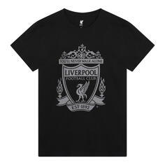 Футболка с логотипом Liverpool для взрослых - черная LIVERPOOL FC, черный
