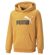 Essentials+ Двухцветная молодежная худи с большим логотипом PUMA, бежевый