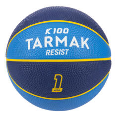 Детский баскетбольный мяч размер 1 - K100 Rubber Mini синий TARMAK, синий/темно-синий