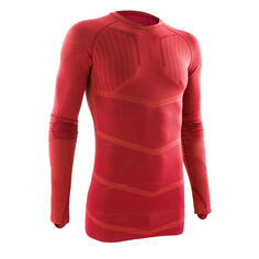 Женская/мужская функциональная футболка с длинными рукавами - Keepdry 500 red KIPSTA, огненно-красный/бордово-красный