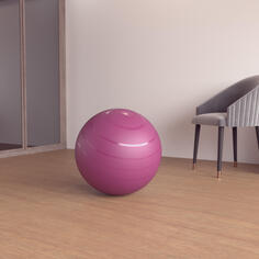 Мяч для фитнеса прочный размер 1/55 см бордовый DOMYOS, фиолетовый/сливовый/светло-розовый