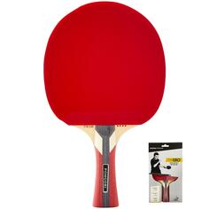 Ракетка для настольного тенниса TTR130 4* Spin PONGORI, черный Красный