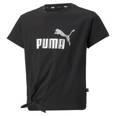 Молодежная трикотажная футболка с логотипом Essentials+ PUMA, черный