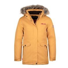 Зимнее пальто для девочки Oslo XT медово-желтый/огненная ягода TROLLKIDS, мед/фиолетовый