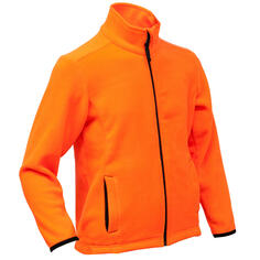 Куртка флисовая 100 детская оранжевая SOLOGNAC, неоновый оранжевый psa