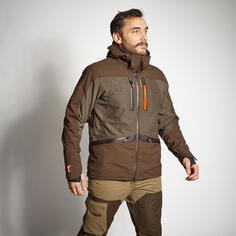 Дождевик охотничья куртка - RENFORT 900 коричневый SOLOGNAC, кофе коричневый/кофе коричневый