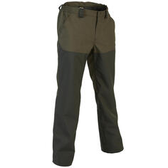 Охотничьи брюки SUPERTRACK 100 прочные непромокаемые зеленые SOLOGNAC, темно-зеленый/темно-хаки