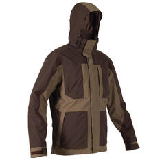 Охотничья куртка / дождевик RENFORT 500 коричневый SOLOGNAC, кофе коричневый/кора коричневая