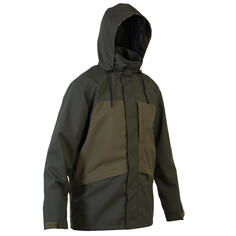 Охотничья куртка SUPERTRACK 100 прочная непромокаемая зеленая SOLOGNAC, темно-зеленый/темно-хаки