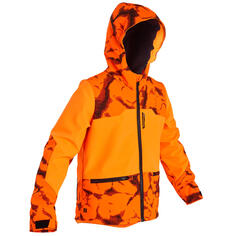 Охотничья куртка/куртка softshell 500 детская оранжевая SOLOGNAC, неоновый оранжевый psa