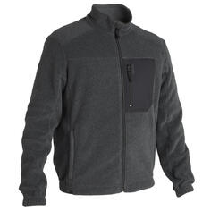 Охотничья куртка флисовая куртка 500 переработанный вереск серый SOLOGNAC, темно-серый