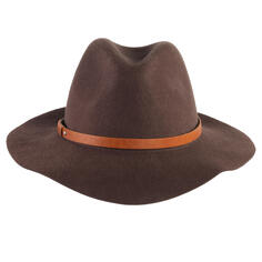 Охотничья шапка женская 500 фетровая коричневая SOLOGNAC, кофе коричневый
