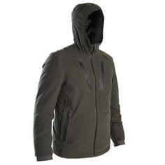 Охотничья куртка дождевик 900 малошумный зеленый SOLOGNAC, темно-зеленый