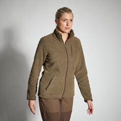 Утилизация охотничьей флисовой куртки - 500 женских зеленых SOLOGNAC, темно-зеленый