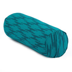 Подушка для йоги (круглая), плетение икат, сине-зеленый драгоценный камень, корпус из полбы BODHI, красочный