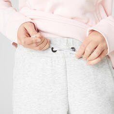 Спортивные штаны хлопок дышащий 900 kids светло-серый в крапинку DOMYOS, светло-серый/светло-серый