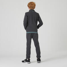 Спортивный костюм детский теплый - 500 в крапинку темно-серый DOMYOS, серый/холодный кедр
