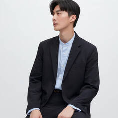 Пиджак Uniqlo Airsense Ultra Light Wool-Like, темно-синий