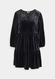 Платье Gap Zen Mini Tier Elegant, черный