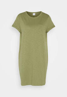 Платье Gap Solid Tee Jersey, зеленый