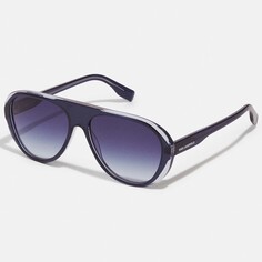 Солнцезащитные очки Karl Lagerfeld Wrap Around Plain, голубой/кристальный