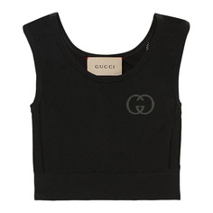 Топ Gucci Cropped, черный