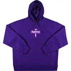 Худи Supreme Cross Box Logo, фиолетовый