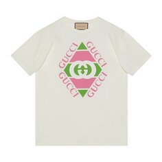 Футболка Gucci Vintage Logo Print, белый