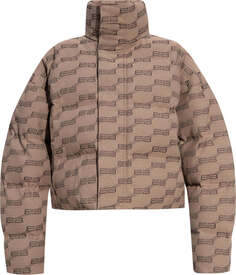 Куртка Balenciaga Monogram Puffer, бежевый/коричневый