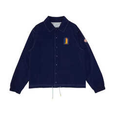 Куртка-рубашка Casablanca L&apos;arche De Nuit Patch Washed Nylon Coach, темно-синий