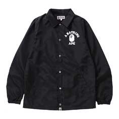 Куртка-рубашка Bape Multi Camo College Coach, черный