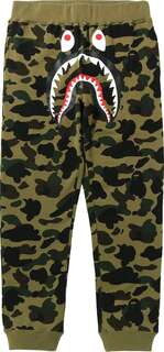 Спортивные брюки Bape 1st Camo Shark Slim, зеленый