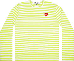 Кофта Comme des Garçons PLAY Pastelle Striped Long-Sleeve &apos;Green&apos;, зеленый