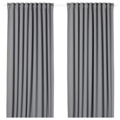 Шторы блокирующие свет Ikea Majgull, 145x250 см, серый