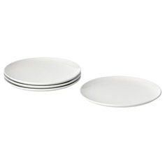Тарелки Ikea Godmiddag, 4 шт, 26 см, белый