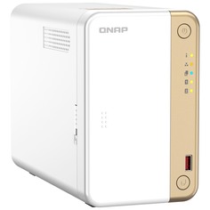 Сетевое хранилище QNAP TS-262 Nas, 2 отсека, без дисков, белый