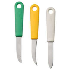 Нож для чистки овощей/фруктов Ikea Uppfylld, 3 шт., разные цвета
