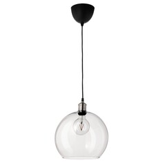 Подвесной светильник Ikea Jakobsbyn/Jallby, прозрачное стекло/никелированный
