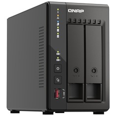 Сетевое хранилище QNAP TS-253E, 2 отсека, 8Гб DDR4, без дисков, черный